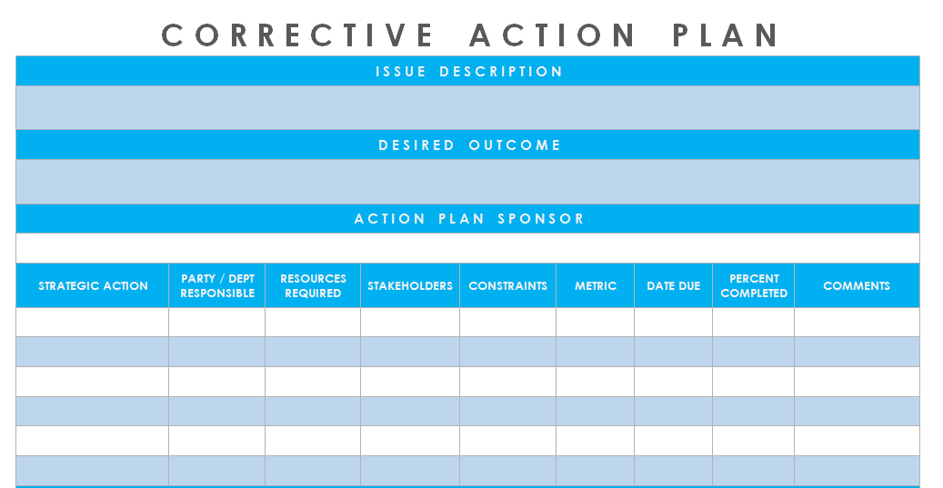 Get Corrective Action Plan Template Excel Free Excel Templates
