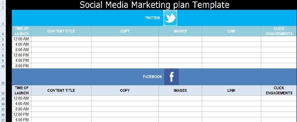 social media marketing plan template word