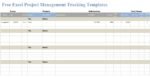 Free Excel Project Management Tracking Templates