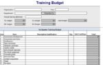 Training Budget Template
