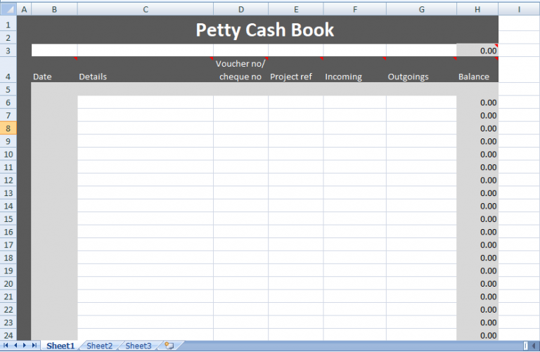 Free Download Excel Petty Cash Book Template ExcelTemple